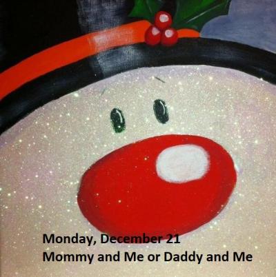 Sparkling Snowman. Mommy and Me/Daddy and Me paint night. December 21st. 